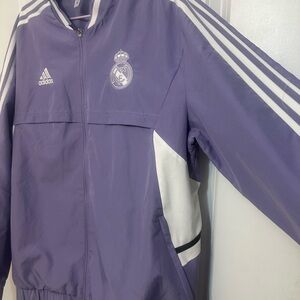 Real Madrid Adidas Lavender and White Jacket